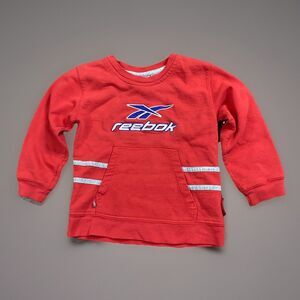 Reebok Vintage Sweatshirt Big Logo Boys Toddler Size 4